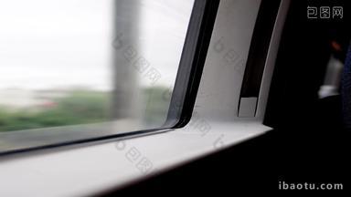 高铁车厢回家<strong>路上</strong>窗边空镜实拍4k